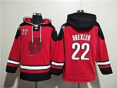 Men's Portland Trail Blazers #22 Clyde Drexler Red Lace-Up Pullover Hoodie,baseball caps,new era cap wholesale,wholesale hats